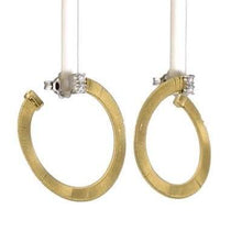 Load image into Gallery viewer, Marco Bicego Masai 18K Yellow Gold and Diamond Large Wrap Hoop Earrings-image04