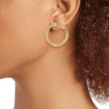 Load image into Gallery viewer, Marco Bicego Masai 18K Yellow Gold and Diamond Large Wrap Hoop Earrings-image05