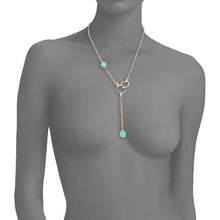 Load image into Gallery viewer, Pomellato Nudo Deep Blue Lariat Necklace Sky Blue Topaz and Chrysoprase-image2