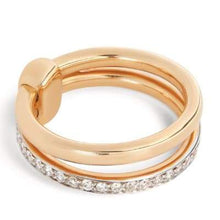 Load image into Gallery viewer, Pomellato Iconica Rose Gold Band Ring Diamonds-image2