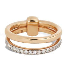 Load image into Gallery viewer, Pomellato Iconica Rose Gold Band Ring Diamonds-image3