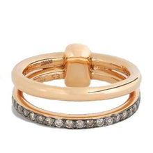 Load image into Gallery viewer, Pomellato Iconica Rose Gold Band Ring Brown Diamonds-image3