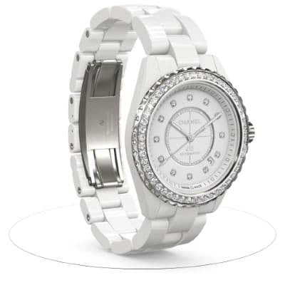 Chanel J12 Caliber 12.1 White Ceramic 38mm Diamond H7189