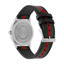 Load image into Gallery viewer, Gucci G-Timeless Web-stripe 38mm Leather Black - Luce Jewelry