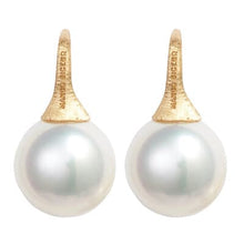 Load image into Gallery viewer, Marco Bicego Africa 18K Yellow Gold and Pearl French Wire Earrings - Luce Jewelry