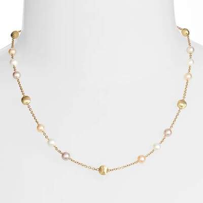 Marco Bicego Africa 18K Yellow Gold and Pearl Short Necklace