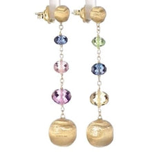 Load image into Gallery viewer, Marco Bicego Africa 18K Yellow Gold Mixed Gemstone Drop Earrings - Luce Jewelry