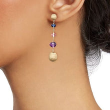 Load image into Gallery viewer, Marco Bicego Africa 18K Yellow Gold Mixed Gemstone Drop Earrings - Luce Jewelry