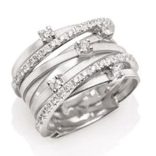 Load image into Gallery viewer, Marco Bicego Goa Seven Strand Ring Pave Diamond White Gold - Luce Jewelry