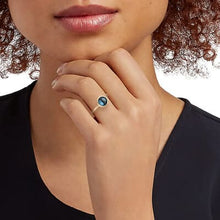 Load image into Gallery viewer, Marco Bicego Jaipur 18K Yellow Gold London Blue Topaz Stackable Ring - Luce Jewelry