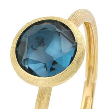 Load image into Gallery viewer, Marco Bicego Jaipur 18K Yellow Gold London Blue Topaz Stackable Ring - Luce Jewelry