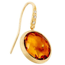 Load image into Gallery viewer, Marco Bicego Jaipur Color 18K Yellow Gold and Diamond Small Drop Earrings Citrin - Luce Jewelry