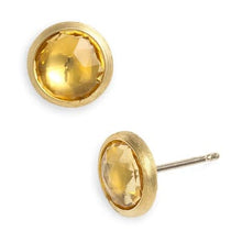 Load image into Gallery viewer, Marco Bicego Jaipur Color 18K Yellow Gold Citrine Stud Earrings - Luce Jewelry