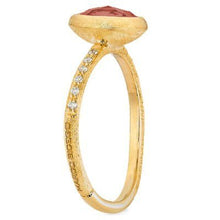 Load image into Gallery viewer, Marco Bicego Jaipur Color 18K Yellow Gold Gemstone and Diamond Stackable Ring Pink Tourumaline - Luce Jewelry