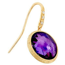 Load image into Gallery viewer, Marco Bicego Jaipur Color Diamond Accent Hook Earrings S Amethyst - Luce Jewelry