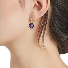 Load image into Gallery viewer, Marco Bicego Jaipur Color Diamond Accent Hook Earrings S Amethyst - Luce Jewelry