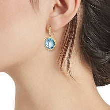 Load image into Gallery viewer, Marco Bicego Jaipur Color Diamond Accent Hook Earrings S Blue Topaz - Luce Jewelry