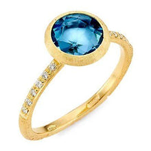 Load image into Gallery viewer, Marco Bicego Jaipur Color Stackable Ring Blue Topaz Diamond - Luce Jewelry