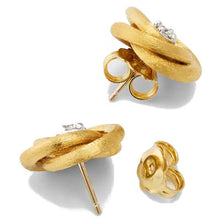Load image into Gallery viewer, Marco Bicego Jaipur Gold 18K Yellow Gold Floral Studs With Diamonds - Luce Jewelry