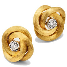 Load image into Gallery viewer, Marco Bicego Jaipur Gold 18K Yellow Gold Floral Studs With Diamonds - Luce Jewelry