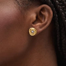 Load image into Gallery viewer, Marco Bicego Jaipur Gold 18K Yellow Gold Floral Studs With Diamonds - Luce Jewelry