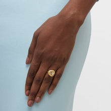 Load image into Gallery viewer, Marco Bicego Jaipur Gold 18K Yellow Gold Stackable Floral Ring With Diamond Center - Luce Jewelry