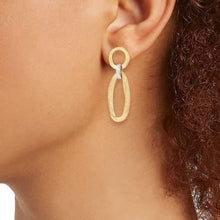 Load image into Gallery viewer, Marco Bicego Jaipur Link Mixed Link Two-Tone Gold Drop Earrings - Luce Jewelry