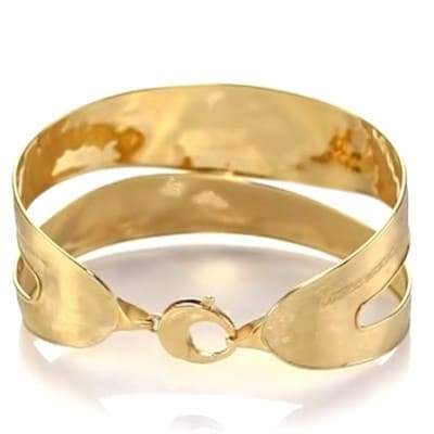 Gold Lunaria Medium Cuff Bracelet, Marco Bicego