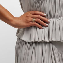 Load image into Gallery viewer, Marco Bicego Marrakech 18K Yellow Gold 5-Band Coil Ring With Diamonds - Luce Jewelry