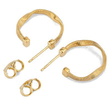 Load image into Gallery viewer, Marco Bicego Marrakech 18K Yellow Gold Twisted Huggie Hoops - Luce Jewelry