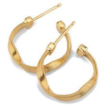 Load image into Gallery viewer, Marco Bicego Marrakech 18K Yellow Gold Twisted Huggie Hoops - Luce Jewelry