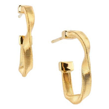 Load image into Gallery viewer, Marco Bicego Marrakech 18K Yellow Gold Twisted Huggie Hoops - Luce Jewelry