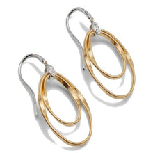 Load image into Gallery viewer, Marco Bicego Marrakech Onde 18K Yellow Gold And Diamond Concentric Hook Earrings - Luce Jewelry