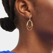 Load image into Gallery viewer, Marco Bicego Marrakech Onde 18K Yellow Gold And Diamond Concentric Hook Earrings - Luce Jewelry