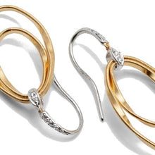 Load image into Gallery viewer, Marco Bicego Marrakech Onde 18K Yellow Gold And Diamond Concentric Hook Earrings - Luce Jewelry