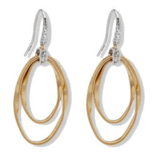 Load image into Gallery viewer, Marco Bicego Marrakech Onde 18K Yellow Gold And Diamond Concentric Hook Earrings - Luce Jewelry