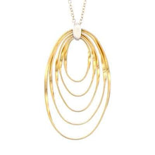 Load image into Gallery viewer, Marco Bicego Marrakech Onde 18K Yellow Gold & Diamond Large Coil Pendant Necklace-image4