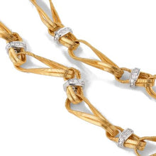 Load image into Gallery viewer, Marco Bicego Marrakech Onde 18K Yellow Gold Twisted Double Coil Link Necklace With Diamonds - Luce Jewelry