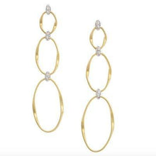 Load image into Gallery viewer, Marco Bicego Marrakech Onde Flat Link Triple Drop Earrings Diamond - Luce Jewelry