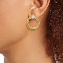 Load image into Gallery viewer, Marco Bicego Masai 18K Yellow Gold and Diamond Front Facing Hoops - Luce Jewelry