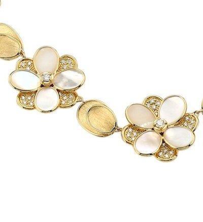 Marco Bicego Petali 18K Gold Pave Diamond Flower Ring