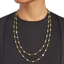 Load image into Gallery viewer, Marco Bicego Siviglia 18K Yellow Gold and Diamond Small Bead Long Necklace - Luce Jewelry