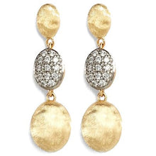 Load image into Gallery viewer, Marco Bicego Siviglia 18K Yellow Gold and Diamond Triple Drop Earrings - Luce Jewelry