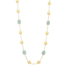 Load image into Gallery viewer, Marco Bicego Siviglia 18K Yellow Gold Aquamarine Long Necklace - Luce Jewelry