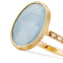 Load image into Gallery viewer, Marco Bicego Siviglia Aquamarine Ring Diamond Accent - Luce Jewelry