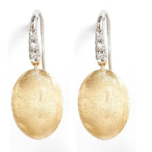 Load image into Gallery viewer, Marco Bicego Siviglia Grande 18K Yellow Gold and Diamond French Hook Earrings - Luce Jewelry
