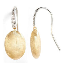 Load image into Gallery viewer, Marco Bicego Siviglia Grande 18K Yellow Gold and Diamond French Hook Earrings - Luce Jewelry