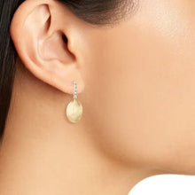 Load image into Gallery viewer, Marco Bicego Siviglia Grande 18K Yellow Gold and Diamond French Hook Earrings - Luce Jewelry