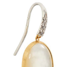 Load image into Gallery viewer, Marco Bicego Siviglia Mother-Of-Pearl Hook Earrings Diamond Accent - Luce Jewelry