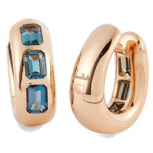 Load image into Gallery viewer, Pomellato Iconica Bold Hoop Earrings London Blue Topazes - Luce Jewelry